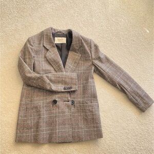 【brand new】Pull&Bear Plaid Blazer – XS